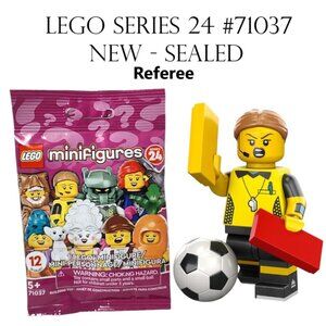 NEW - SEALED Lego Series 24 Minifigure 71037 Collectible Football Referee Soccer